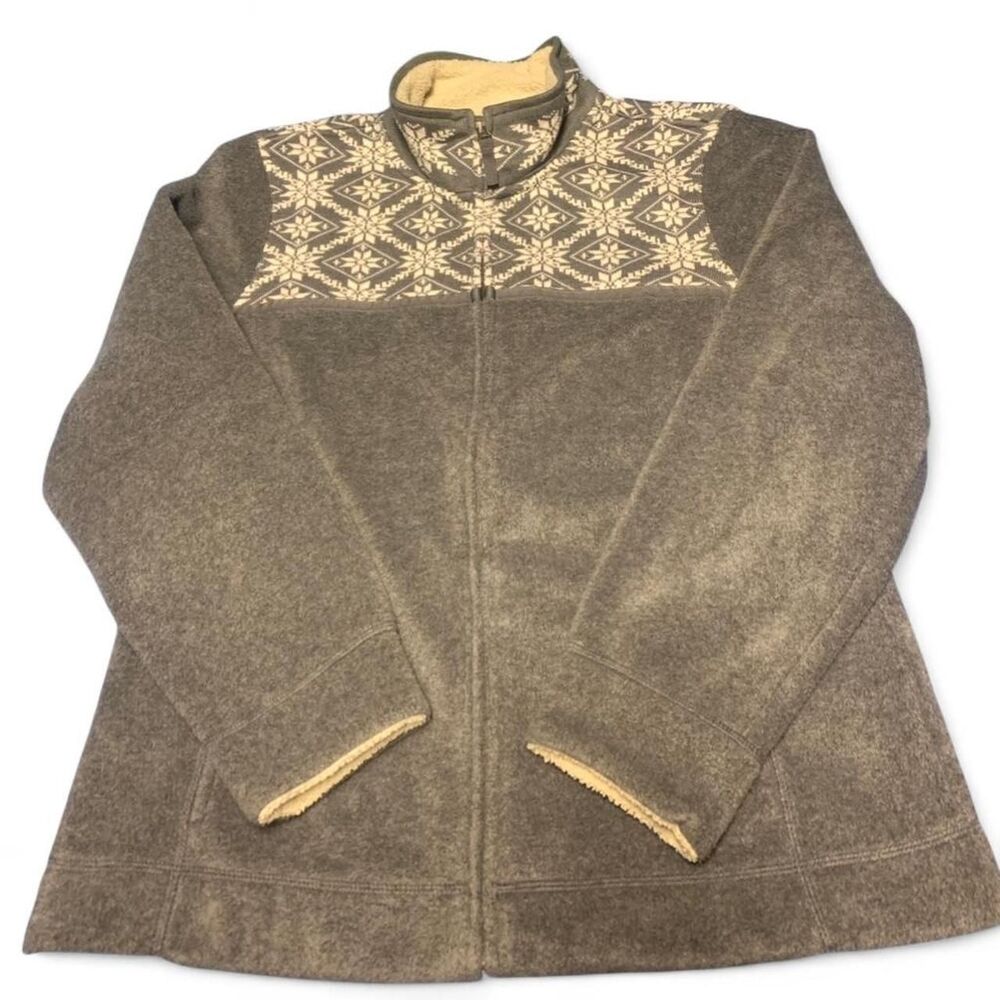 Llbean Women's Brown and Grey Jacket - Picture 3 of 8